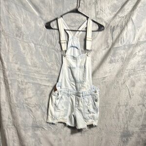 Hollister short overalls‎ light Blue Denim size small Jean shortalls summer